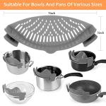 YEVIOR Collapsible Silicone Strainer for Pots & Pans