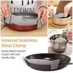 YEVIOR Collapsible Silicone Strainer for Pots & Pans