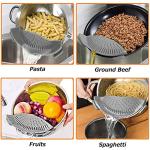 YEVIOR Collapsible Silicone Strainer for Pots & Pans