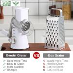 Geedel Rotary Cheese Grater and Vegetable Slicer