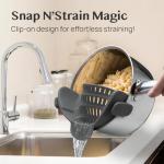 Snap N' Strain Silicone Pasta Strainer Clip-On
