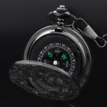 Hollow Design Compass Pocket Watch for Hiking