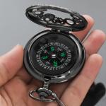 Hollow Design Compass Pocket Watch for Hiking