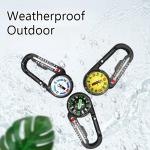Multifunctional Carabiner Compass with Thermometer