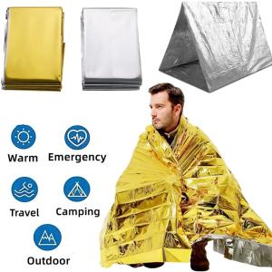 Lightweight Emergency Thermal Poncho Blanket Cover