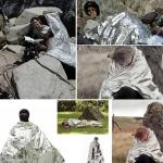 Lightweight Emergency Thermal Poncho Blanket Cover