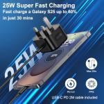 25W USB C Charger 2-Pack with 2M Cable
