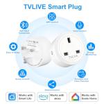 TVLIVE Smart Plug 2-Pack with Alexa & Google Home