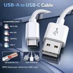 2-Pack Fast Charging USB-C Cables for Galaxy Tabs