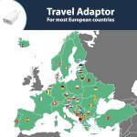 Pipestation® EU 2 Pin USB Travel Charger Adapter