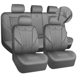 Luxury 3D Foam Faux Leather Seat Covers Set
