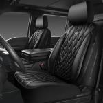 Luxury PU Leather Car Seat Covers – All Black