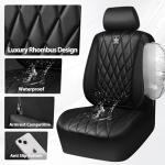 Luxury PU Leather Car Seat Covers – All Black