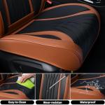 FLORICH Black and Brown Car Seat Covers Set