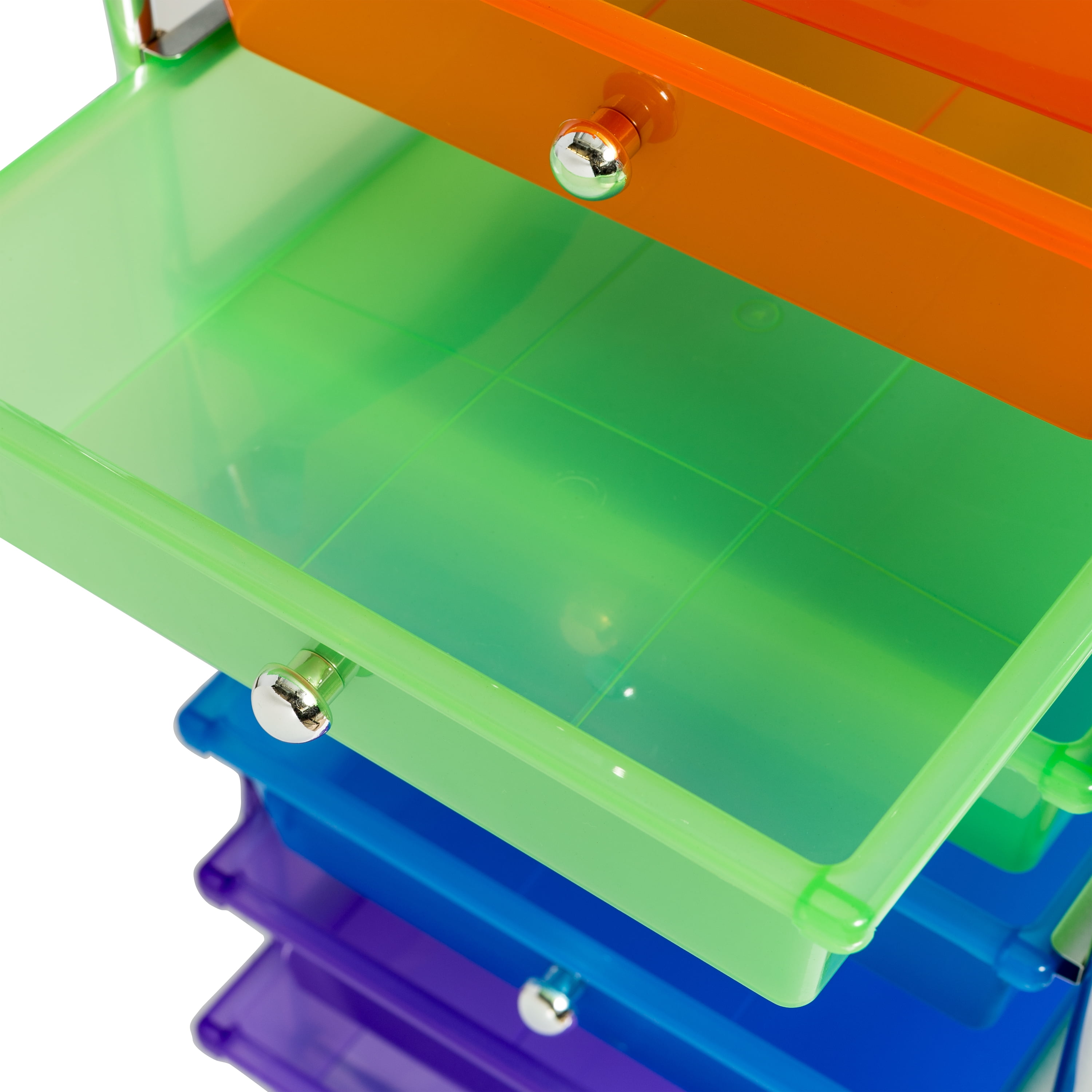 Rainbow 10-Drawer Rolling Art Supply Cart