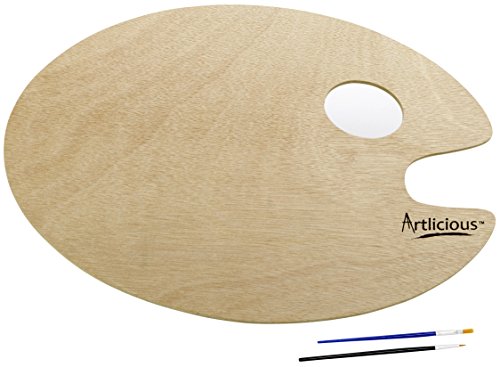 Artlicious Extra Large Oval Wooden Palette 11.75"x15.75