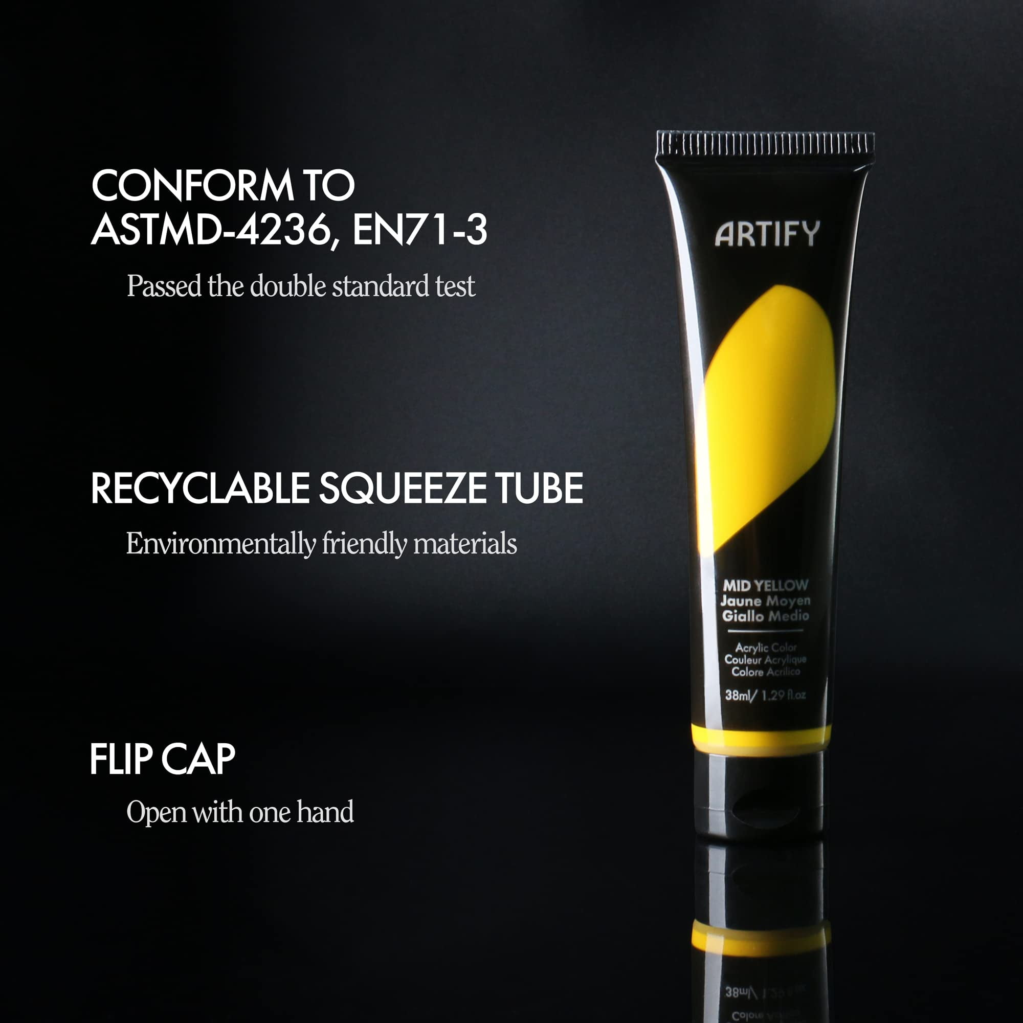 ARTIFY 36-Color Heavy Body Acrylic Paint Set