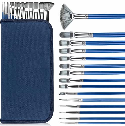 Rosmax Paint Brush Set - 15 Sizes, Nylon Hair