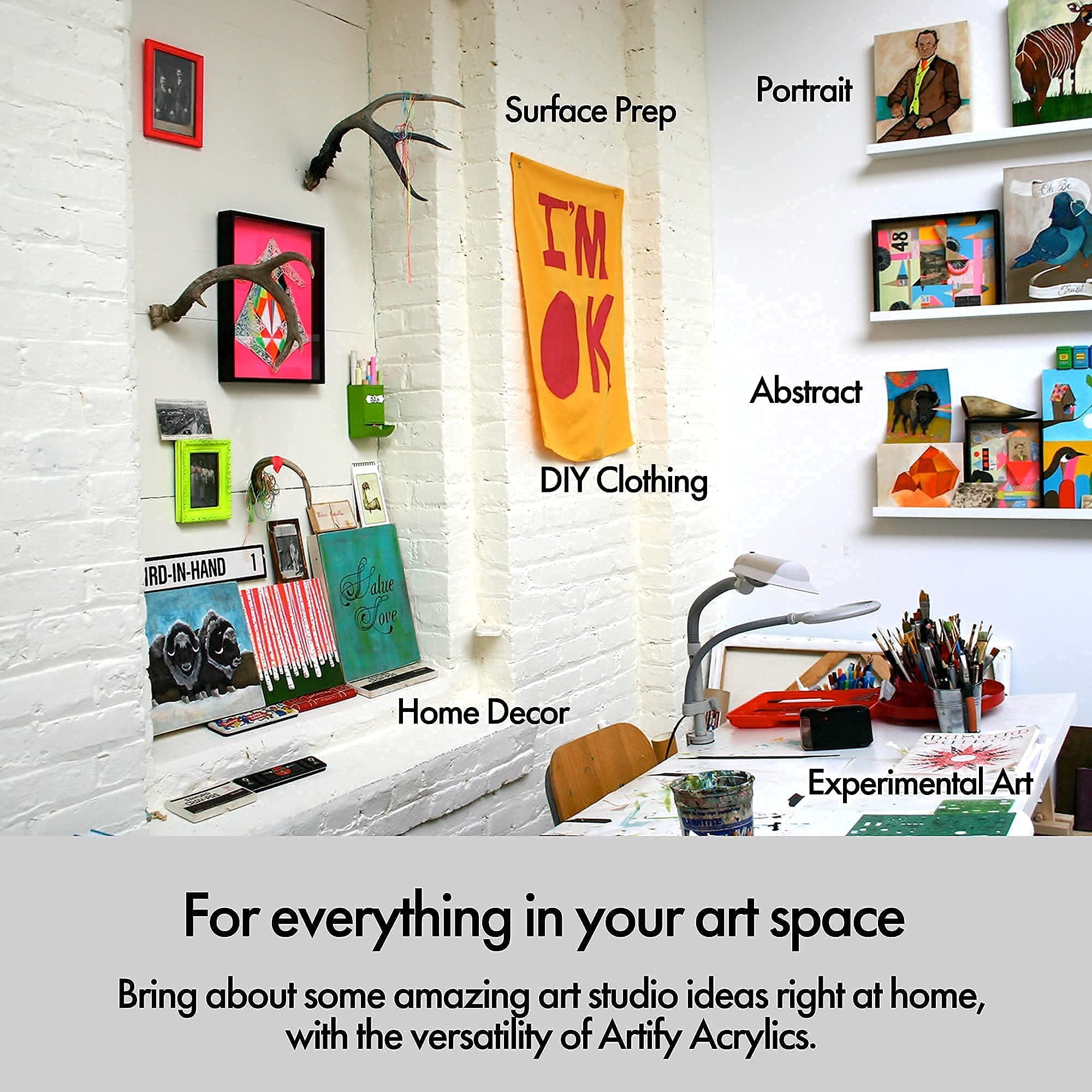 ARTIFY 36-Color Heavy Body Acrylic Paint Set