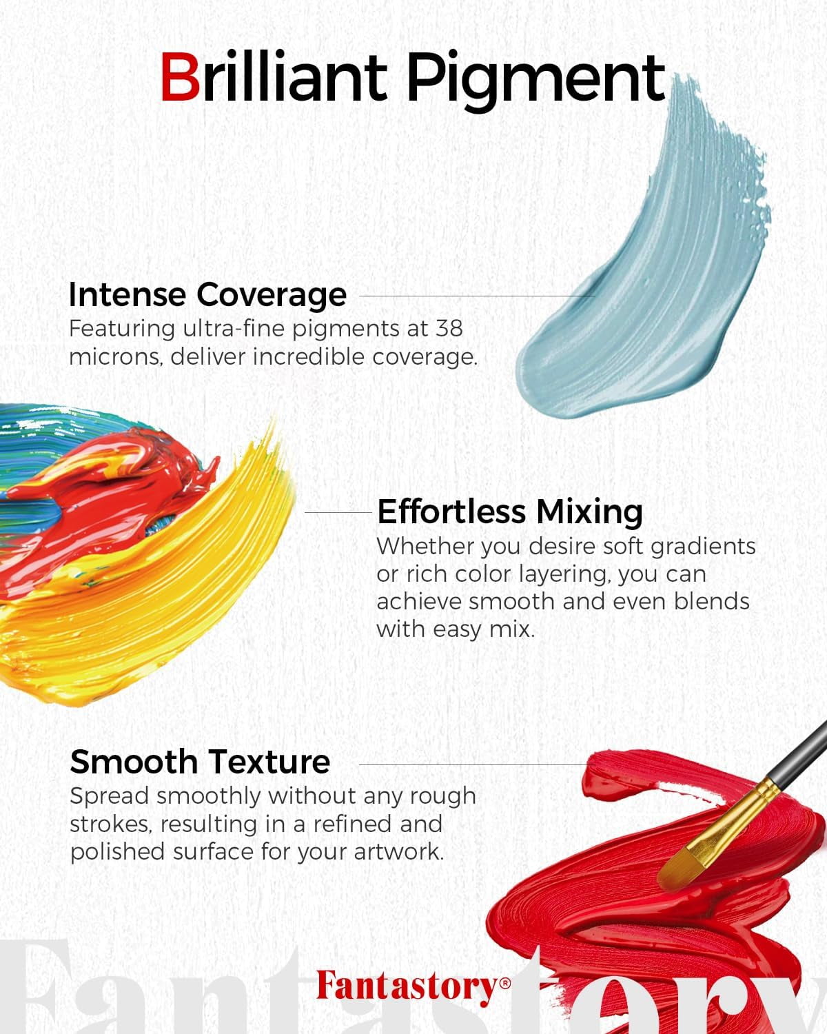 Fantastory Acrylic Paint Set - 24 Colors, 2 oz