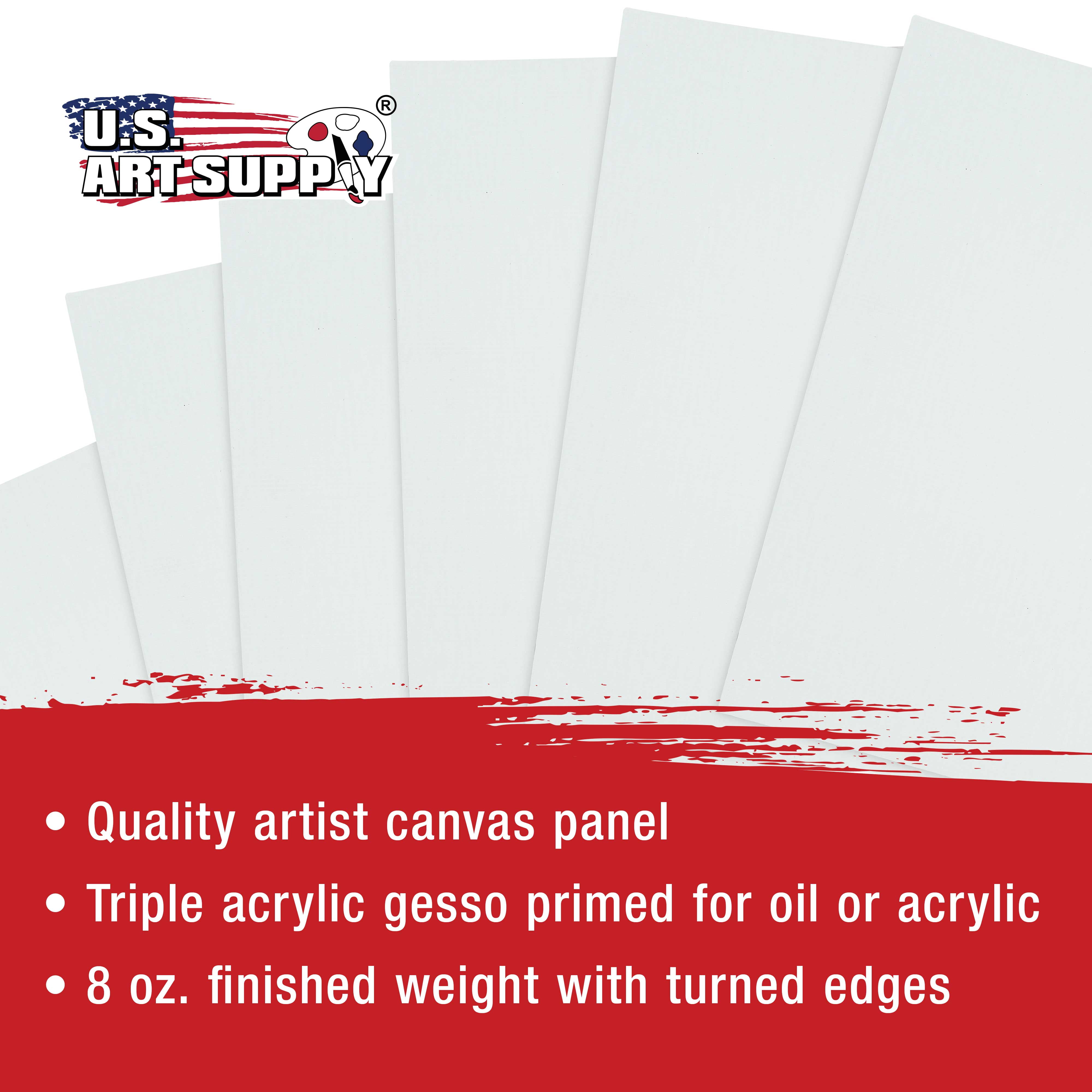 Professional Artist Quality Canvas Panel Boards - 12 Pack