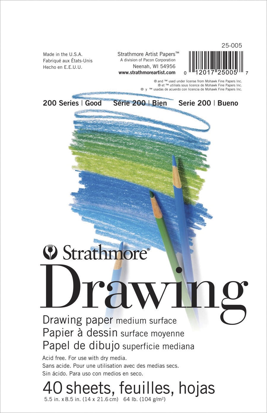 Strathmore 200 Series Drawing Pad, 5.5"x8.5