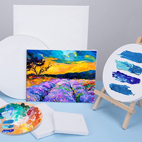 Multi-Pack Stretched Canvases for Painting - 14 Sizes