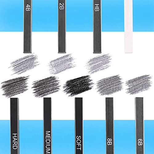 Dyvicl Compressed Graphite Charcoal Sticks - Pack of 18