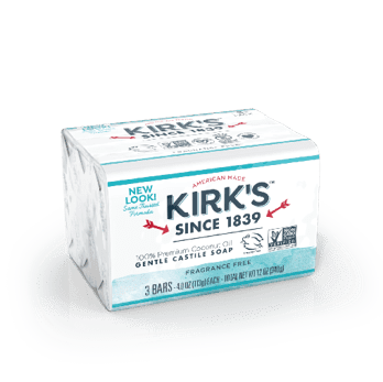 Kirk's Fragrance-Free Coco Castile Bar Soap, 3 Pack