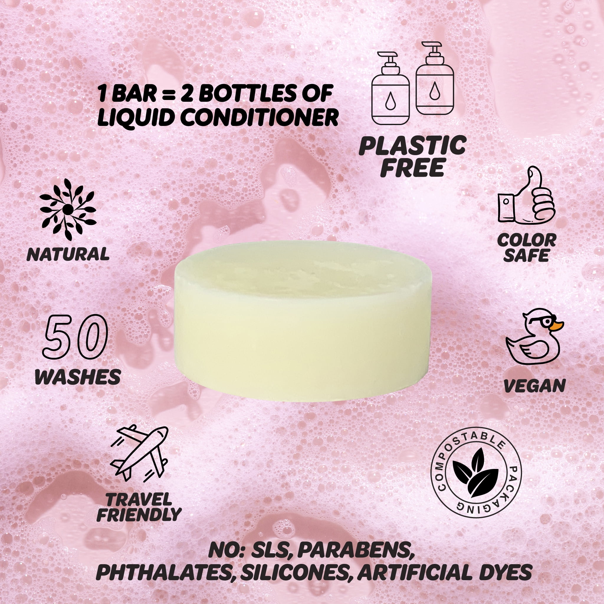 Pineapple Mango Conditioner Bar - Eco-Friendly & Travel Size