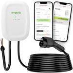 EMPORIA Level 2 EV Charger w/ J1772 Connector — 48 Amp, 240V WiFi Enabled Electric Vehicle Charging Station, 25ft Cable, Hardwired with Whip, White