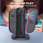 GMBACK Charging Dock for 2025 Nintendo Switch 2 JoyCon, 4-in-1 Charger Stand with Magnetic Stand, RGB Lighting & Smart Chip, Nintendo Switch 2 Charging Docking Station for Joycon Controllers