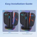 GMBACK Charging Dock for 2025 Nintendo Switch 2 JoyCon, 4-in-1 Charger Stand with Magnetic Stand, RGB Lighting & Smart Chip, Nintendo Switch 2 Charging Docking Station for Joycon Controllers