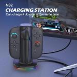 GMBACK Charging Dock for 2025 Nintendo Switch 2 JoyCon, 4-in-1 Charger Stand with Magnetic Stand, RGB Lighting & Smart Chip, Nintendo Switch 2 Charging Docking Station for Joycon Controllers