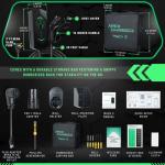 MACH 3 Fast 40 Amp Level 1&2 Portable EV Charger, Electric Vehicle Charging Station, 120-240V NEMA 14-50 w/ 5-15 Adapter. SAE J1772 car Connector & Tesla mobile NACS, Outdoor EVSE, 25ft Cable w/holder