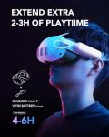 VIYISI Battery Pack for Meta Quest 3 and 2, 5000mAh Power Bank for Extended Playtime, Lightweight VR Charger Accessories Compatible with Oculus Quest Original and Elite Straps