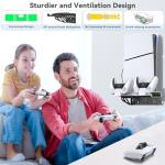 PS5/Slim/Pro Wall Mount Kit with Cooling Fan & Charging Station, PS5 Shelf Floating Mount for All PlayStation 5/Slim/Pro Disc & Digital Console, PS 5 Wall Bracket Behind TV, PS Five Pro Accessories