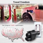 RAMATA fit for Tesla Supercharger to Charge Ford F150 Lightning, Cadillac Lyriq Hyundai ioniq, Mach-E, GM, Rivian, Mercedes NACS to CCS Adapter 500A DC Fast Charging More CCS1 Electric Vehicle