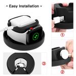 MoKo Travel Case Compatible with Apple Watch Series 11/10/9/8/7/6/5/4/3/2/1/SE3/SE2/SE,Portable Protective Storage Bag Fit iWatch Stand and Airpods 2 & 1 Charging Case Station Dock,Taro Purple