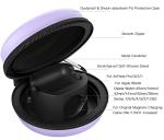 MoKo Travel Case Compatible with Apple Watch Series 11/10/9/8/7/6/5/4/3/2/1/SE3/SE2/SE,Portable Protective Storage Bag Fit iWatch Stand and Airpods 2 & 1 Charging Case Station Dock,Taro Purple