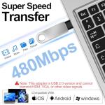 𝟒𝐏𝐚𝐜𝐤 𝐔𝐩𝐠𝐫𝐚𝐝𝐞𝐝 USB to USB C Adapter,Type-C Female to A Male Charger Converter for iPhone 17 Charger,iWatch Ultra SE 9 10,iPhone 17 Pro Max 16 15 14,Samsung S25,AirPods,iPad,Car,Xbox