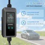 BETUMODA Level 1&2 EV Charger 2026 Upgraded, 110V–240V, 8-16Amp Adjustable Current & Timer, NEMA 5-15 & 6-20 Plug, 25Ft EV Charging Cable, SAE J1772 Compatible for All PHEV/EV(Tesla Requires Adapter)