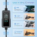 BETUMODA Level 1&2 EV Charger 2026 Upgraded, 110V–240V, 8-16Amp Adjustable Current & Timer, NEMA 5-15 & 6-20 Plug, 25Ft EV Charging Cable, SAE J1772 Compatible for All PHEV/EV(Tesla Requires Adapter)