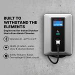 Splitvolt Level 2 Smart EV Charging Station - Connected, Adjustable 12kW, Display, Scheduling, RFID, NEMA 14-50, J1772, OCPP Compatible, Outdoor Rated, 16ft