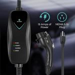 Lectron Level 1 J1772 Charger (WiFi Version) - 120V, 15 Amp, NEMA 5-15 Plug, 16 ft Extension Cord - Portable Electric Car Charger for J1772 Evs