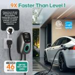 [ETL/Energy Star Certified] NexCyber Level 2 Electric Vehicle (EV) Charger, 48 amp/11.5kW EVSE w/ J1772 Connector, 240V NEMA 14-50p Plug Electric Car Charger, APP Start/Plug and Play for Home Level 2
