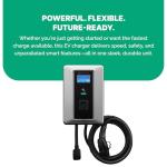 Splitvolt Level 2 Smart EV Charging Station - Connected, Adjustable 12kW, Display, Scheduling, RFID, NEMA 14-50, J1772, OCPP Compatible, Outdoor Rated, 16ft