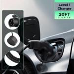 Morec Level 1 EV Charger, Electric Vehicle Portable Charger with 20FT Cable, Home Electric Vehicle Charging Station, 110V 15A, NEMA5-15P SAE J1772