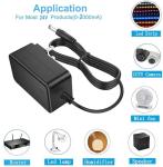MTYTOT 24V 2A DC Power Supply Adapter 24W AC/DC Adapter 100-240V AC to DC 24Volt 2Amp1A Power Adapter converter Transformers with 5.5mm x 2.5mm US Plug for DC24V LED Strip Light CCTV Camera 3d printer