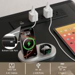 REAHOME TV Stand with Mount, 67" Entertainment Center for 32/45/55/60/65/75 inch TVs, Charging Station and LED Light, Media Console Table with 12 Drawers, Dresser TV Stand for Living Room, Black